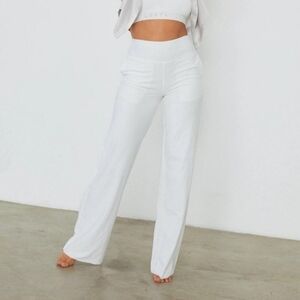Lunya Cool High Rise Pant White Size Large Cotton Blend Double-Layer Softness